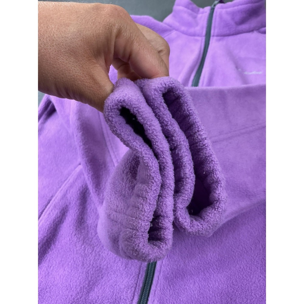Columbia Jacket Womens XL Purple Fleece Full Zip Pockets Lightweight Outdoor - Picture 3 of 9